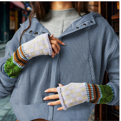 Femme Sweat à Capuche - Maille Gaufrée - Manches Longues - Coupe Courte