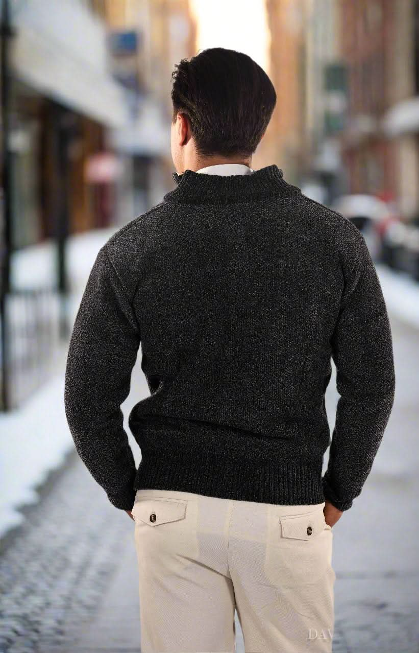 Veste Zippée en Tricot Élégante, Confortable et Polyvalente pour Hommes