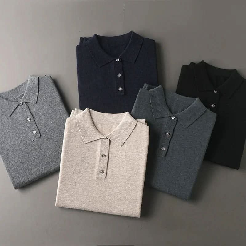 Polo Classique en Tricot, Élégant et Confortable pour Hommes