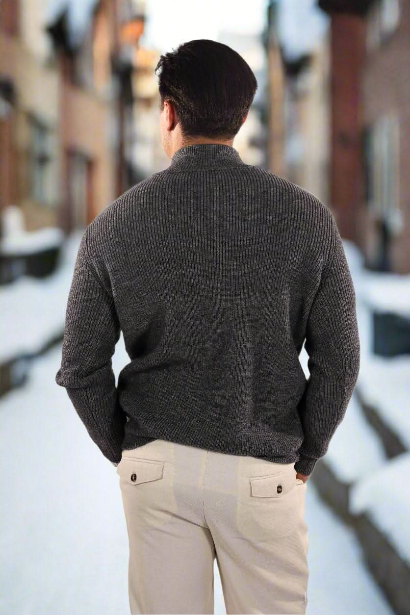 Pull en Tricot Crème Classique, Élégant et Confortable pour Hommes