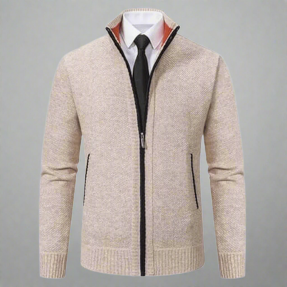 Cardigan Chic à Fermeture Éclair, Élégant et Pratique pour Hommes