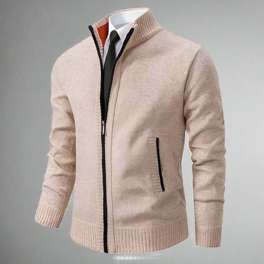 Cardigan Chic à Fermeture Éclair, Élégant et Pratique pour Hommes