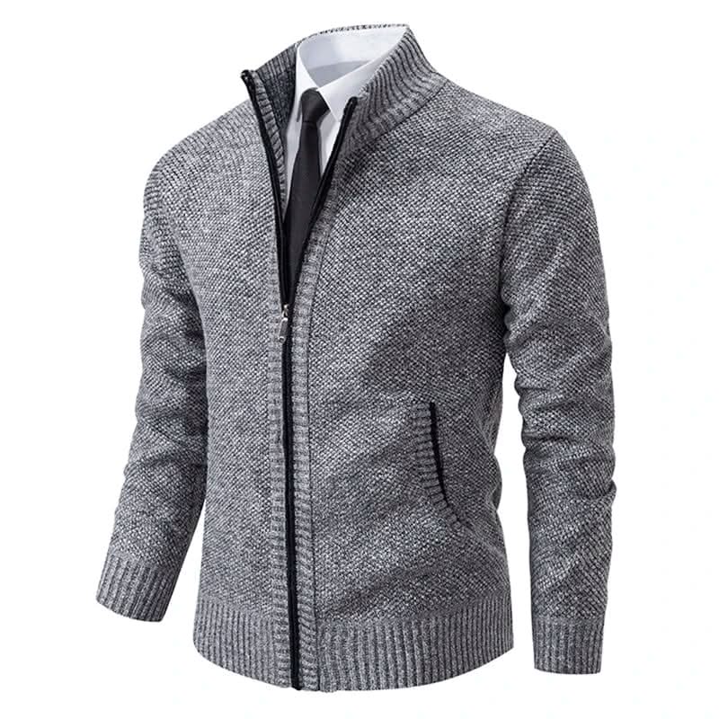 Cardigan Chic à Fermeture Éclair, Élégant et Pratique pour Hommes