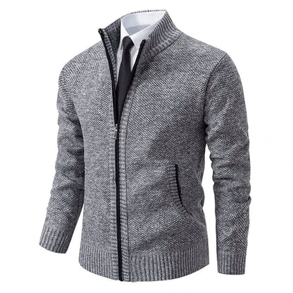 Cardigan Chic à Fermeture Éclair, Élégant et Pratique pour Hommes