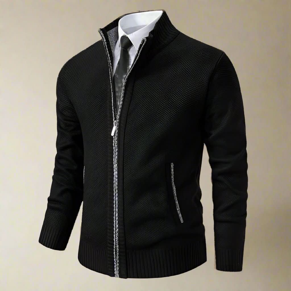 Cardigan Chic à Fermeture Éclair, Élégant et Pratique pour Hommes
