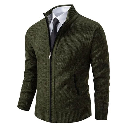 Cardigan Chic à Fermeture Éclair, Élégant et Pratique pour Hommes