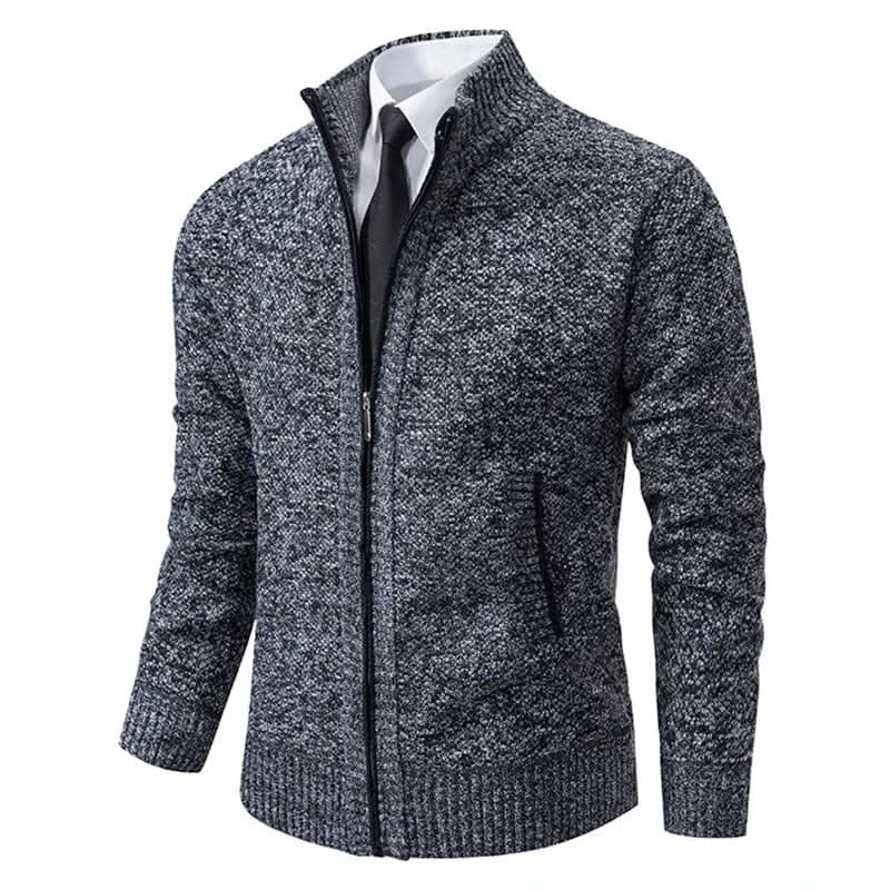 Cardigan Chic à Fermeture Éclair, Élégant et Pratique pour Hommes