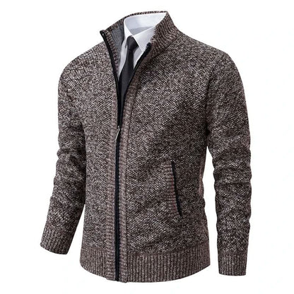 Cardigan Chic à Fermeture Éclair, Élégant et Pratique pour Hommes