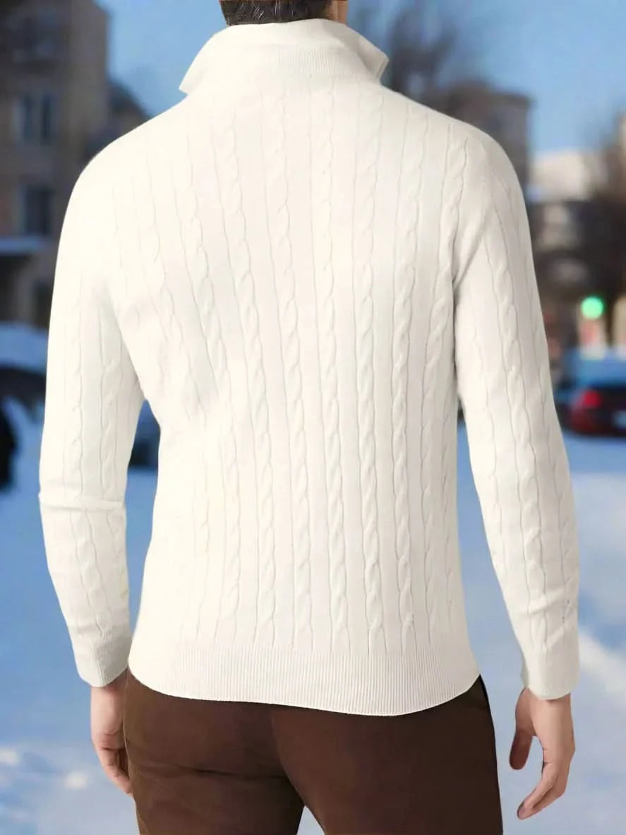 Pull Classique à Fermeture Éclair, Élégant et Confortable pour Hommes