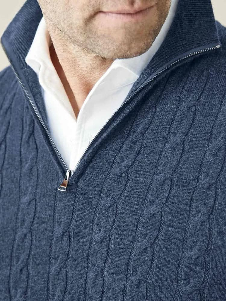 Pull Classique à Fermeture Éclair, Élégant et Confortable pour Hommes