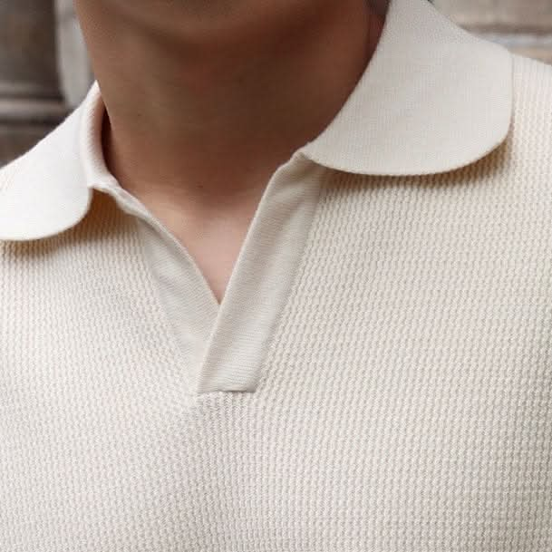 Polo Pull Crème Classique, Élégant et Décontracté pour Hommes