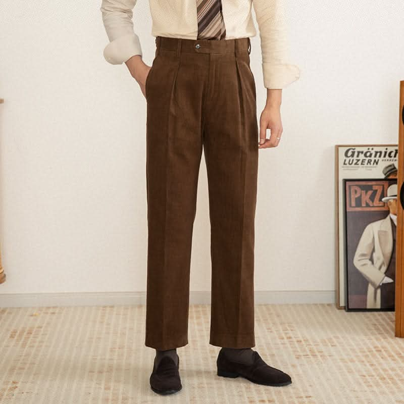 Pantalons Plissés Vintage, Élégants, Confortables, Modernes pour Hommes