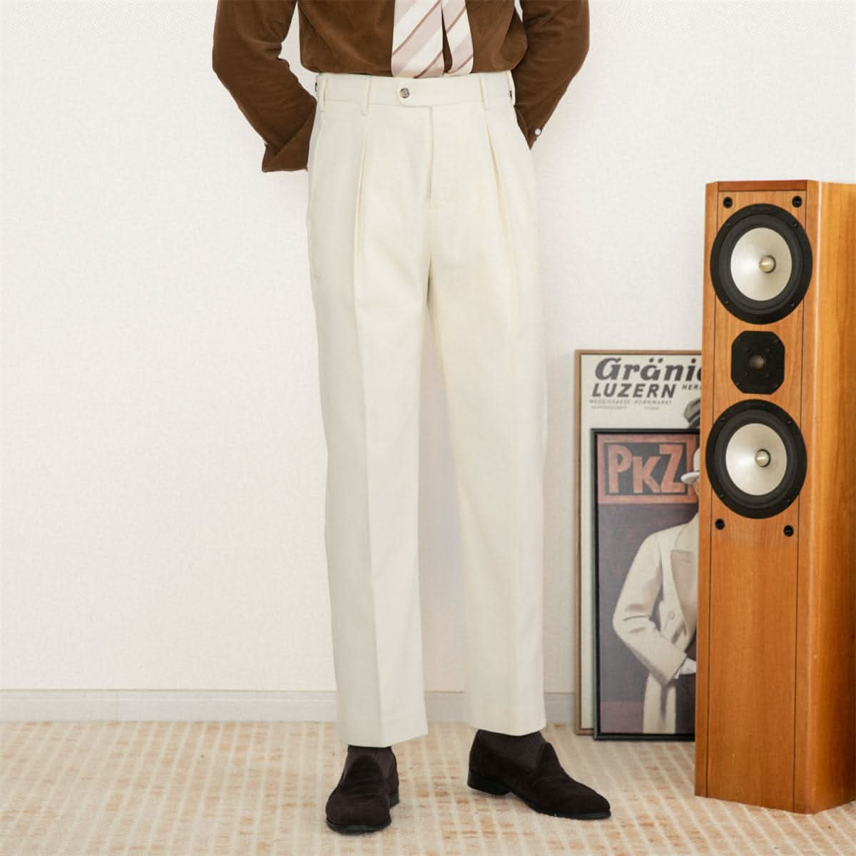 Pantalons Plissés Vintage, Élégants, Confortables, Modernes pour Hommes