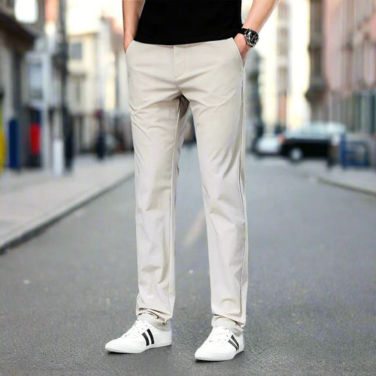 Pantalon Beige Élégant, Polyvalent et Confortable pour Hommes