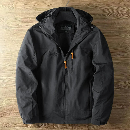 Veste homme randonnée – Imperméable respirante – Coupe droite – Capuche zippée
