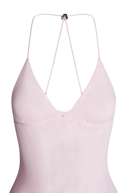 Robe Longue Femme - Dos Nu - Détails Papillon - Tissu Léger Imprimé Fluide