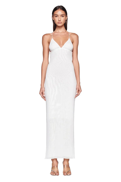 Robe Longue Femme - Dos Nu - Détails Papillon - Tissu Léger Imprimé Fluide