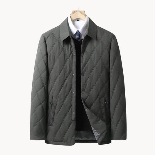 Homme Veste Matelassée - Tissu Tissé - Col Pointu - Longueur Hanches