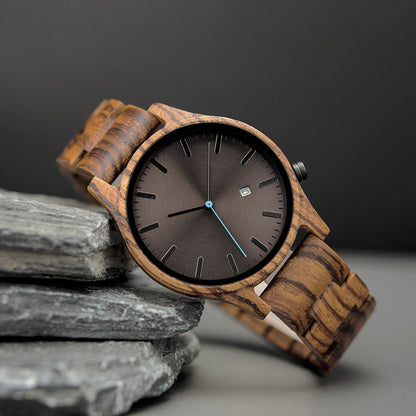 Arthur Montre Quartz En Bois | Élégante Montre Homme
