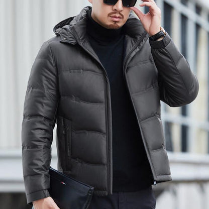 Olivier Manteau En Cuir Duvet Canard | Duvet Léger Manteau