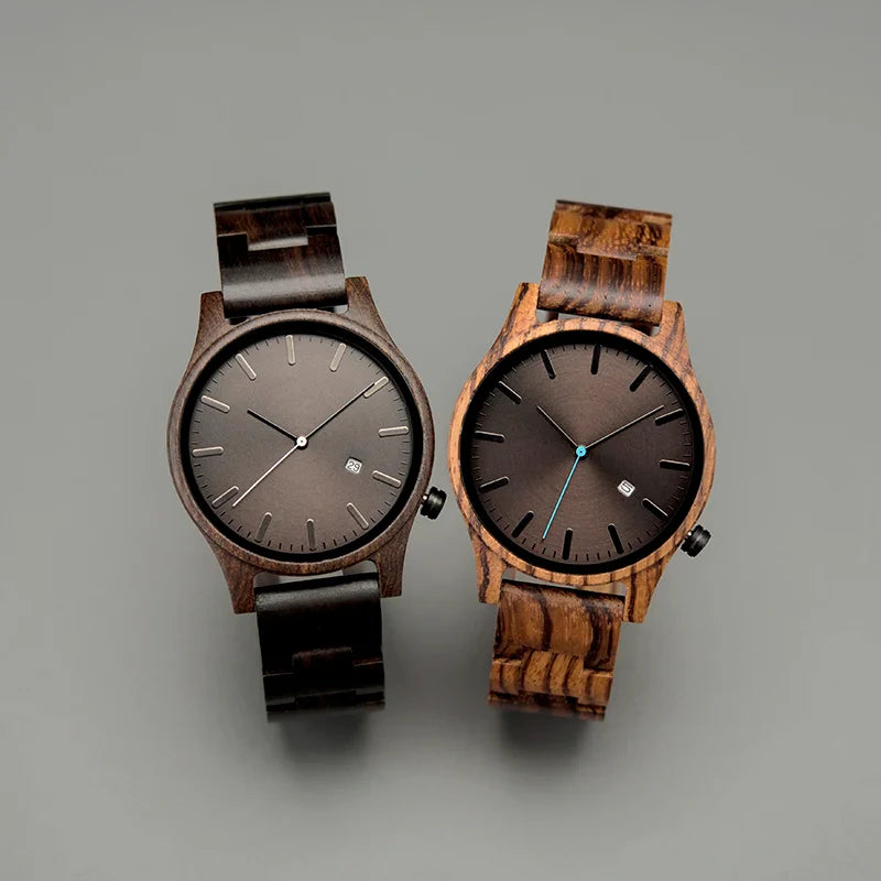 Arthur Montre Quartz En Bois | Élégante Montre Homme