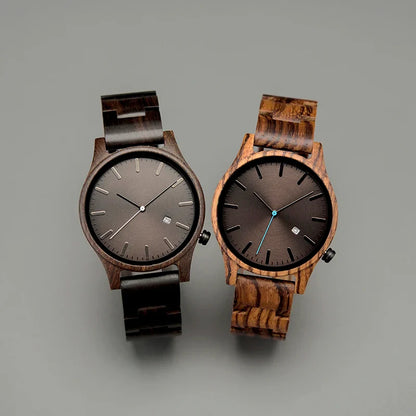 Arthur Montre Quartz En Bois | Élégante Montre Homme