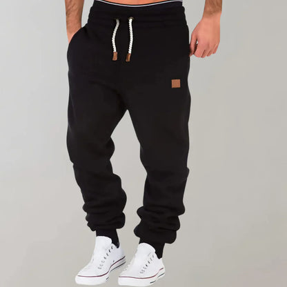Pantalon de jogging homme – Coupe décontractée – Maille douce – Bas resserrés