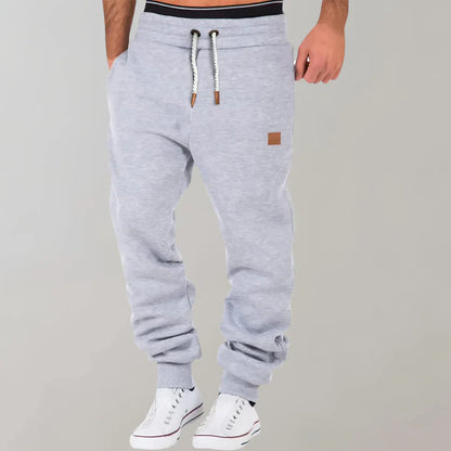 Pantalon de jogging homme – Coupe décontractée – Maille douce – Bas resserrés