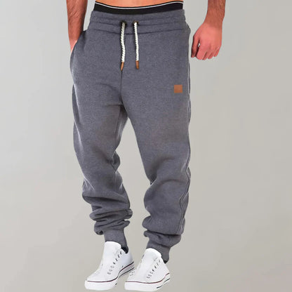 Pantalon de jogging homme – Coupe décontractée – Maille douce – Bas resserrés