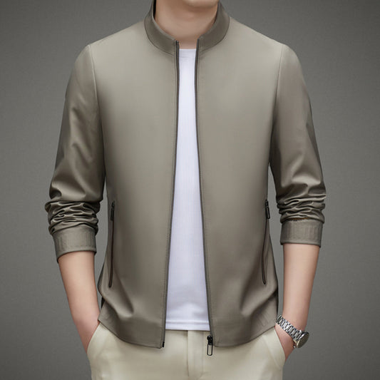 Blouson homme – Coupe slim – Épaules structurées – Poches zippées – Col montant