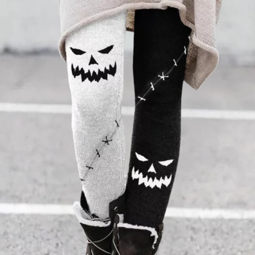 Legging Femme – Coupe Ajustée – Maille Respirante – Motif Géométrique – Longueur Intégrale