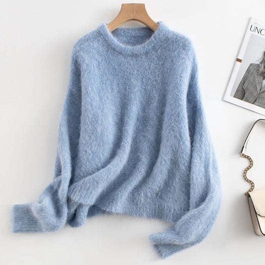 Sweatshirt Femme – Coupe Décontractée – Tissu Effet Laine Douce – Manches Longues