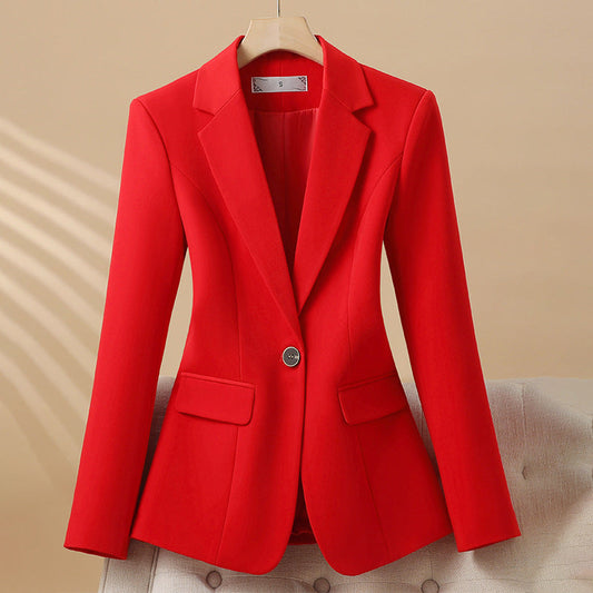 Blazer femme – Coupe structurée – Fermeture un bouton – Revers classiques – Look habillé