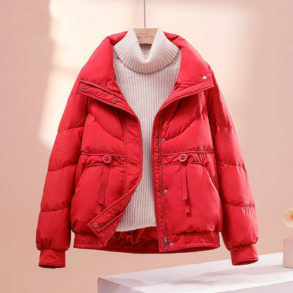 Veste matelassée femme – Coupe décontractée – Court – Col montant – Poches à rabat