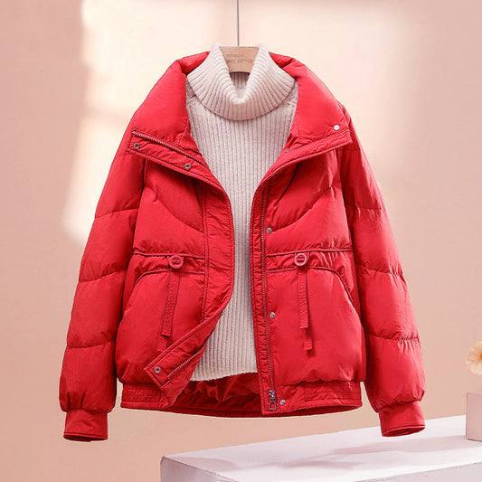 Veste matelassée femme – Coupe décontractée – Court – Col montant – Poches à rabat