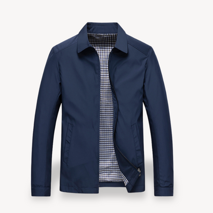 Veste homme – Coupe slim – Tissu respirant – Fermeture zippée – Col chemise