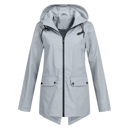 Veste coupe-vent femme – Coupe décontractée – Capuche réglable – Imperméable légère