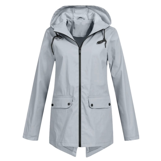 Veste coupe-vent femme – Coupe décontractée – Capuche réglable – Imperméable légère