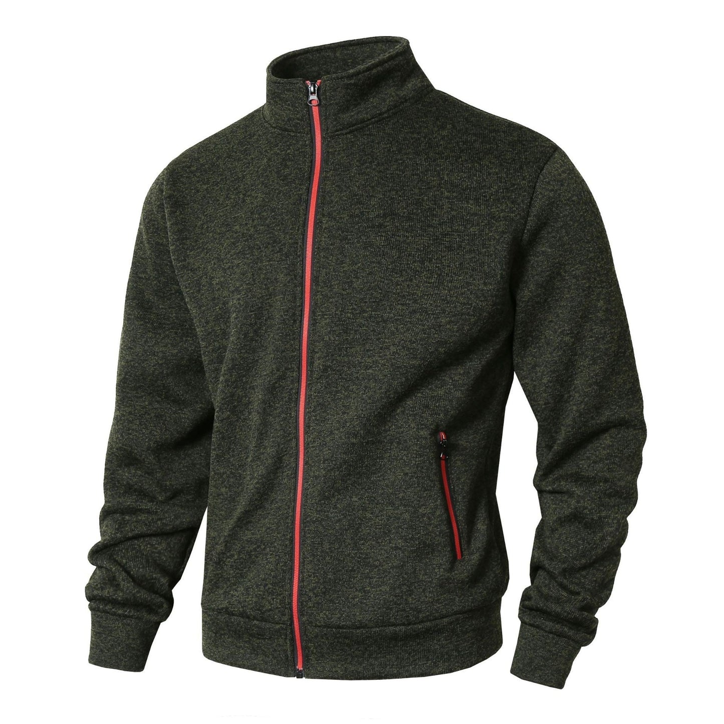 Veste zippée homme – Coupe régulière – Col montant – Poches zippées – Doublée polaire