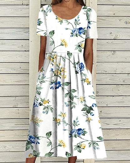 Renta - Robe ample à motif floral