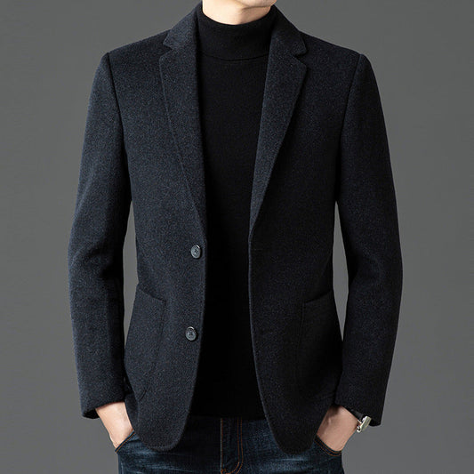 Blazer homme – Coupe cintrée – Laine – Revers cranté – Fermeture deux boutons