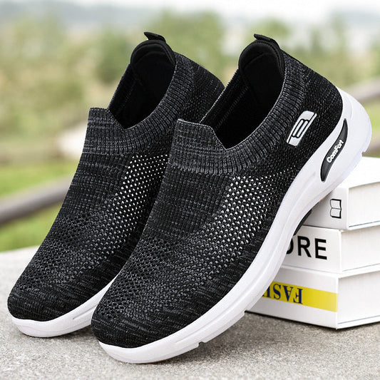 Chaussures homme – Slip-on décontracté – Maille respirante – Légères – Coupe basse