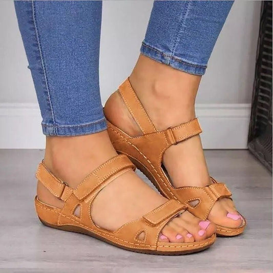 Sandales femme – Semelle plateforme – Bout ouvert – Brides ajustables confortables
