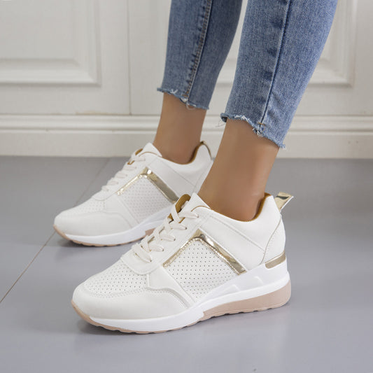 Baskets pour femme - Légères avec détails dorés - Design respirant