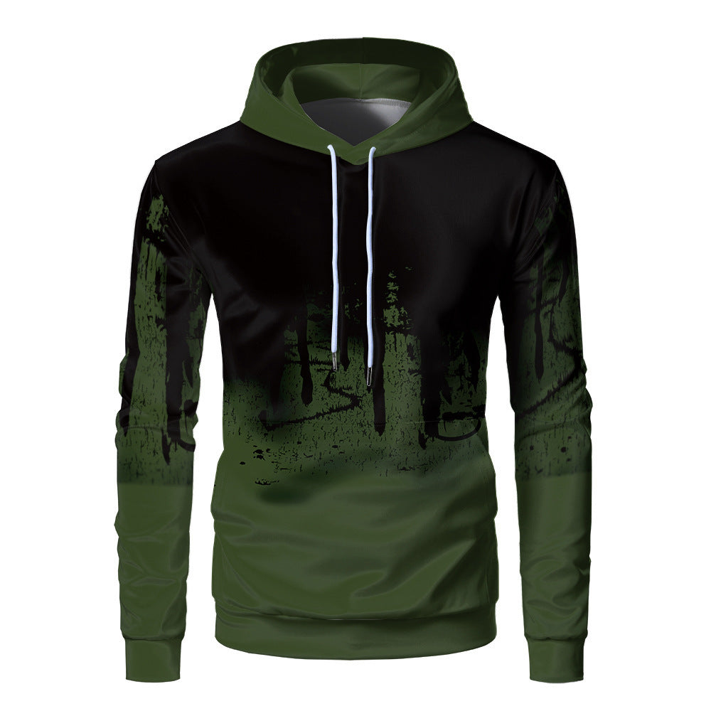 Sweat à capuche unisexe – Coupe ample – Imprimé 3D – Poignets côtelés – Respirant