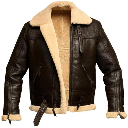 Manteau homme – Similicuir – Doublure chaude – Col montant à boucle – Manches zippées
