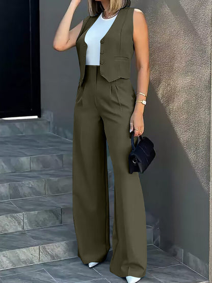 Gilet femme – Coupe cintrée – Boutonnage classique – Style habillé structuré