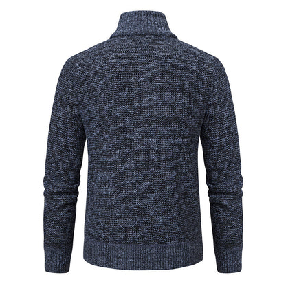 Blouson homme zippé – Col montant – Devant matelassé – Manches en maille texturée