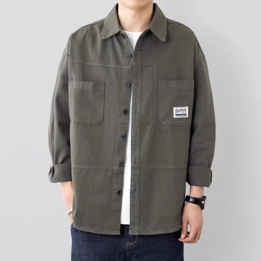 Veste Surchemise Homme – Coton Respirant – Coupe Relax – Poches Utilitaires