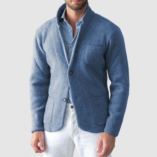 Veste blazer homme – Coupe slim – Laine respirante – Revers cranté – Style décontracté